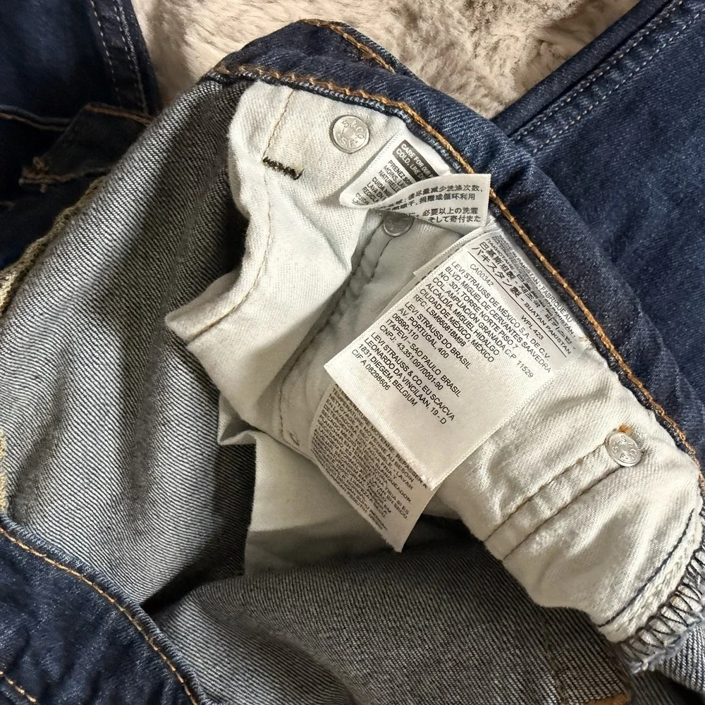 Levi's 505 Men's Jeans Dark Wash Regular Fit‎ Zip Fly 40x30